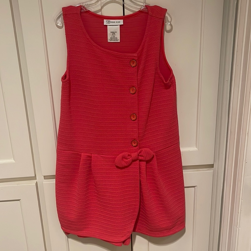 Bonnie Jean size 10 skort dress. Pink with bow detail